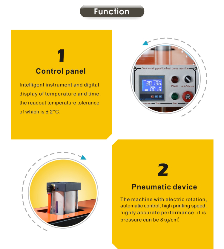 Manufactory Heatpress Transfer Rotary Type Jersey Pneumatic Heat Press Machine For Sale